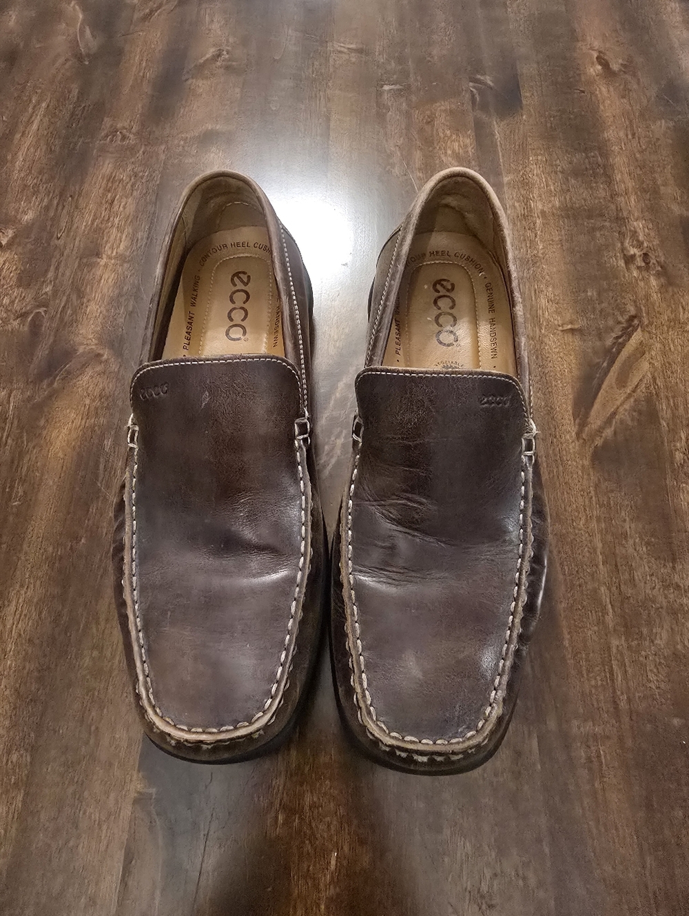 Ecco Full Grain Leather Driving Moccasin / Loafer Size 44 / 11 Us